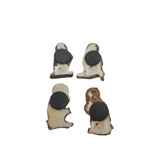 Vintage 1989 Arc Products 3D Resin Owl Magnets Set of 4 Hand Painted Realistic - Picture 4 of 8